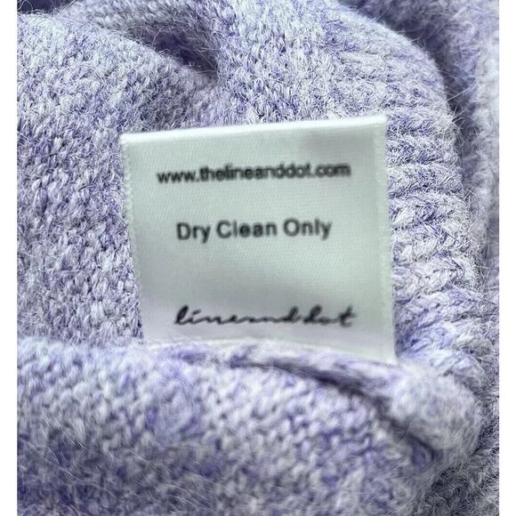 Line & Dot Lila Sweater Mock Neck Long Sleeve Ribbed Wool Blend Women's Small - Picture 11 of 12